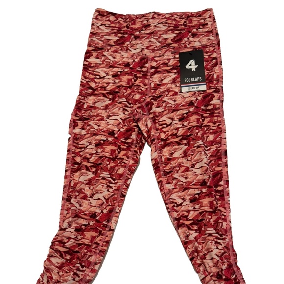 four laps Pants - Four laps Leggings Confetti camp size Small  $108 New With Tags Red